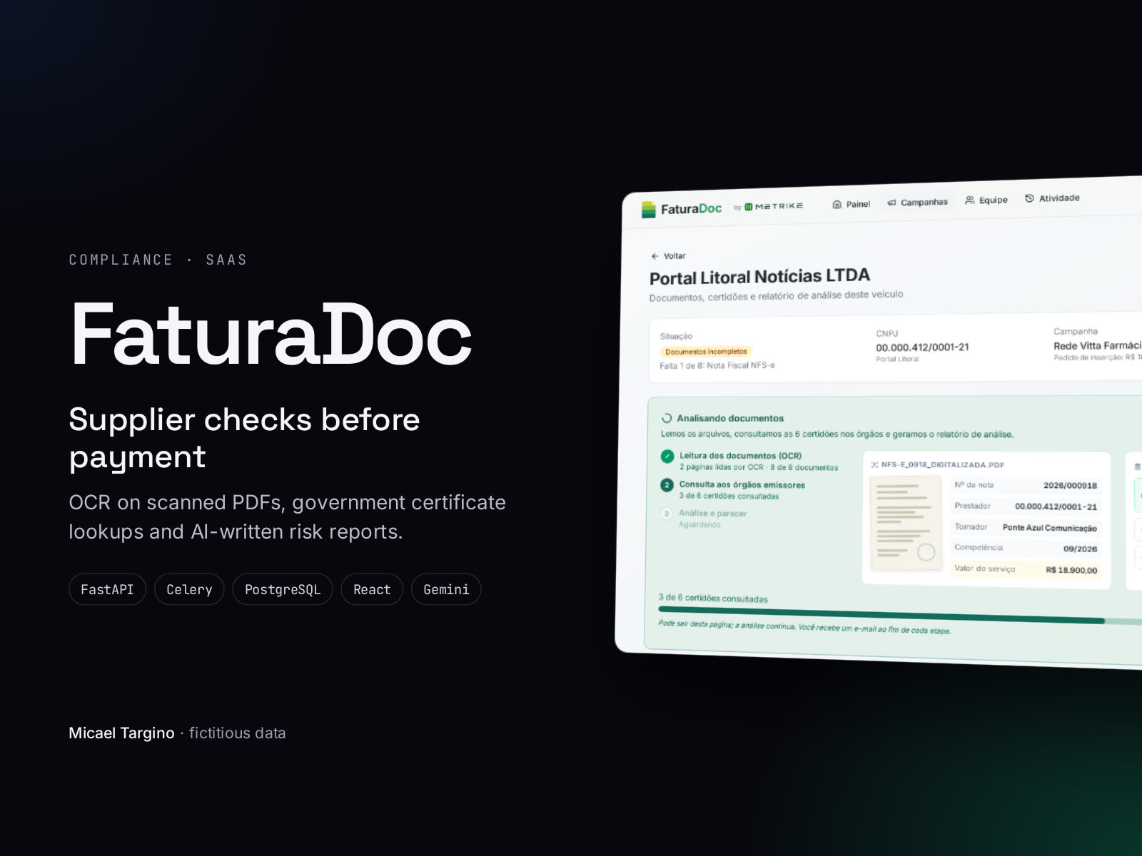 FaturaDoc screen